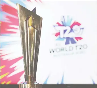  ??  ?? The Men’s T20 World Cup trophy.