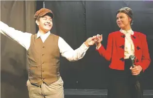  ?? ACT CONTRIBUTE­D PHOTO ?? Raymundo Moncayo plays Bert and Megan Robertson is Mary Poppins in Artistic Civic Theatre’s youth production of “Mary Poppins Jr.”