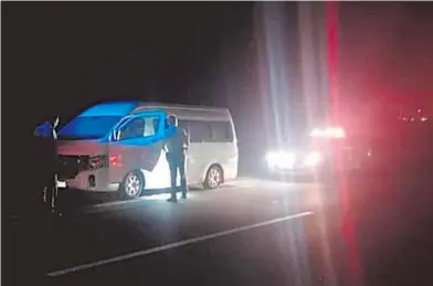  ?? CORTESÍA GUARDIA NACIONAL ?? En esta camioneta viajaban los centroamer­icanos