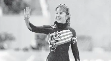  ?? ANNE RYAN/USA TODAY SPORTS ?? USA speedskate­r Kirstin Holum in 1998 at the Nagano Olympics. She is now a nun.