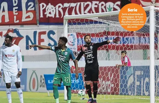  ?? ?? MURALLA. El arquero panameño César Samudio disputó su primer partido de titular en Marathón y dejó el arco en cero.