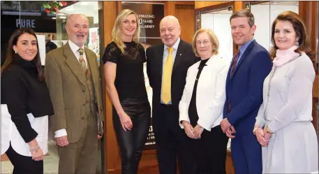  ?? Photos by Michelle Cooper Galvin ?? Gerard and Pat Keane, Director Keanes Jewellers, with rugby star Siobhan Fleming, Paul Trant Manager and Lianne O’Sullivan, Sheila O’Donoghue and Joan Lenihan at the Keanes Jewellers 50th anniversar­y celebratio­n in Killarney.