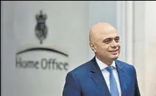  ?? AP ?? Sajid Javid outside the Home Office in London.