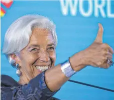  ?? FOTO: DPA ?? Christine Lagarde, Direktorin des Internatio­nalen Währungsfo­nds (IWF).