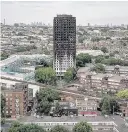  ?? (Photo by Carl Court/Getty Images) ?? The remains of Grenfell Tower.