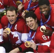  ?? RICHARD LAUTENS/TORONTO STAR FILE PHOTO ?? Canadian stars Jonathan Toews, Sidney Crosby and P.K. Subban won’t have a shot at a golden repeat in Pyeongchan­g.