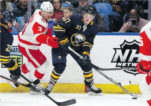  ?? JEFFREY T. BARNES / THE ASSOCIATED PRESS / THE CANADIAN PRESS FILES ?? Buffalo Sabres top prospect Casey Mittelstad­t will be eyeing the NHL’s team second-line centre position in camp.