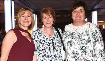  ??  ?? Helen O’Rahilly, Margaret O’Keeffe and Jame Collins Gneeveguil­la at the Models in Recovery Fashion Show in the INEC, Killarney on Tuesday.Photo by Michelle Cooper Galvin