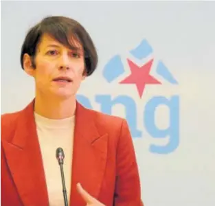  ?? // CEDIDA ?? Ana Pontón, líder del BNG, el lunes en rueda de prensa en O Hórreo