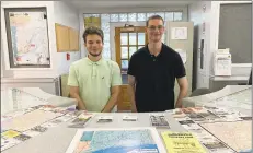  ?? Jacqueline Smith / Hearst Connecticu­t Media ?? Kevin Reyes, left, and Adam Nizich staff the Tourist Informatio­n Center at the state Welcome Center off Exit 2 of Interstate 84 in Danbury.