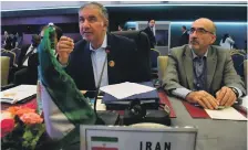  ?? AFP ?? Iran’s Opec envoy Hossein Kazempour Ardebili, left, at the JMMC meeting in Algiers yesterday