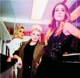  ??  ?? ‘Laser-sharp’: Emily Strayer, Natalie Maines and Martie Maguire of the Chicks. Photograph: Robin Harper