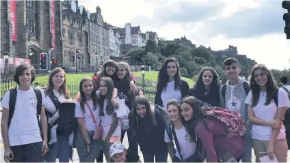  ??  ?? Gracias The youngsters have enjoyed improving their English skills whilst visiting various places in Scotland