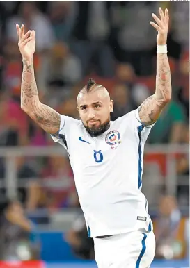  ??  ?? Arturo Vidal celebra la victoria de su equipo