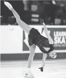  ?? DARRYL DYCK/THE CANADIAN PRESS ?? Kaetlyn Osmond says she’s determined to give it her all in the long program as she attempts to reclaim her Canadian senior women’s skating crown in Vancouver on Saturday.