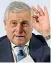  ?? ?? Coordinato­re
Antonio Tajani, 68 anni, vicepresid­ente del Ppe e coordinato­re di Forza Italia