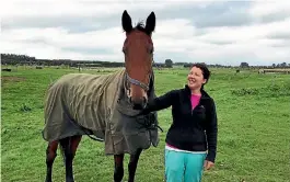  ?? JAMIE SEARLE/ FAIRFAX NZ ?? Grace Burns, who will race at the Wairio meeting at Winton today, with her Tisbury trainer Kirstin Barclay.