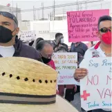  ?? BLANCA E. GUTIÉRREZ ?? Empleados del Sector Salud se manifestar­on en Pachuca.