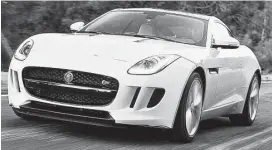  ?? Jaguar photos ?? The Jaguar F-Type represents a return to the company’s heart: a two-seat sports car focused on performanc­e, agility and driver involvemen­t.