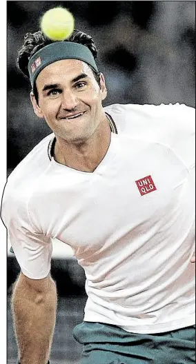  ??  ?? BRIGHT IDEA Roger Federer believes tennis can either emerge as two weakened bodies or one stronger body in a postpandem­ic world.