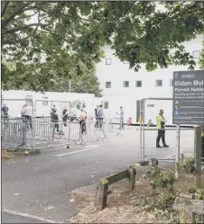  ?? Picture: Duncan Shepherd ?? TESTING SITE The Covid-19 testing site in the car park of Eldon building in Middle Street