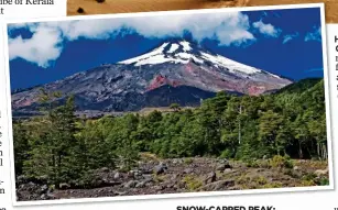  ??  ?? SNOW-CAPPED PEAK: The Villarrica volcano in Chile