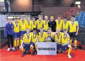  ??  ?? Champion feeling
Perthshire’s under-18 team won the National Club Cup