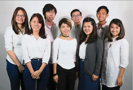  ??  ?? Last year’s IACT scholars who received the ImPossible Scholarshi­p (from left) Xindy Wong, Violette Low, Ng Wu Ken, Adelle Adrian, Basil Cha, Lau Eve Lyn, Phua Eu Kien and Chelsea Oon.