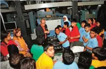  ??  ?? Sixth grade students from the Kuwait Internatio­nal English School visited Kuwait Times yesterday. Deputy General Manager Adnan Saad took the school’s team, which included 50 students and four teachers, in tours around the newspaper’s different...