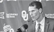  ?? Sue Ogrocki / Associated Press ?? New OU coach Brent Venables has made it a priority to keep the rest of the 2022 recruiting class after losing four top prospects.