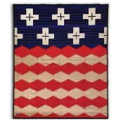 ?? GUERNSEY’S VIA THE NEW YORK TIMES ?? This woolen blanket, which evokes the U.S. flag, was given to Nelson Mandela by President Barack Obama and his wife, Michelle. It will be part of the auction next month, which includes numerous other personal items.