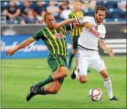  ?? TOM KELLY IV — DIGITAL FIRST MEDIA ?? Injury and fatigue have seriously cut into his playing time for the Union, but Vincent Nogueira, right, hopes to have a future with the club beyond this season.