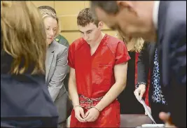  ?? EPA ?? Nikolas Cruz appears in court for a status hearing before Broward Circuit Judge Elizabeth Scherer in Fort Lauderdale in Florida on Monday.