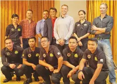  ??  ?? Isley (back standing, second left) together with Scubazoo and WRU staff after the press conference.