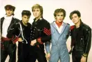  ??  ?? Duran Duran in 1982 ... (from left) John Taylor, Roger Taylor, Simon Le Bon, Nick Rhodes, Andy Taylor. Photograph: Gunter W Kienitz/Rex/Shuttersto­ck