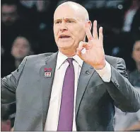  ?? AP PHOTO ?? Dallas Mavericks head coach Rick Carlisle gestures in the first half of an NBA game against the Brooklyn Nets on Sunday in New York.