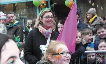  ??  ?? Catherine Buckley from St. Anthony’s Park giving a lovely smile as she takes part in the parade on Saturday.