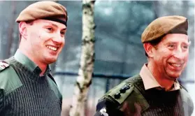  ?? ?? Army man: Cathal O’Reilly hosting the Prince of Wales in 1997