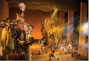  ?? PHOTOS BY DEEN VAN MEER ?? The company of “The Lion King” North American Tour performs a scene.