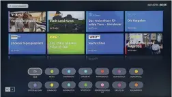  ??  ?? Clever gemacht ist die farbliche Markierung von Sendungen nach Emotionen. So lassen sich Inhaltee einfach nach der aktuellen Stimmung filtern