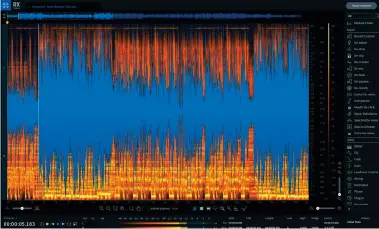  ?? ?? iZotope’s RX8 relies on AI algorithms, though they require the guiding hand of a human to program them