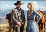  ?? PHOTO BY JOHN P. JOHNSON/HBO ?? James Marsden, Evan Rachel Wood in “Westworld” on HBO.