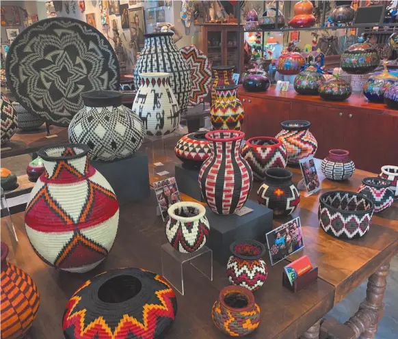  ?? AP FILE PHOTO ?? This is a collection of Wounaan woven baskets from Colombia, at Galeria Atotonilco near San Miguel de Allende, Mexico.