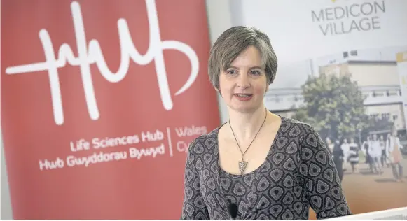  ?? Huw John, Cardiff ?? > Dr Penny Owen of the Life Sciences Hub Wales, which works to showcase Welsh life sciences globally