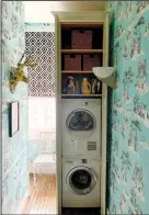  ?? The Washington Post/Courtesy Sheila Bridges ?? New York designer Sheila Bridges likes to use textured baskets to hold supplies in her compact laundry room.