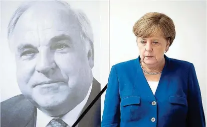 ??  ?? Zerwürfnis Helmut Kohls bis über den Tod hinaus mit seiner Nachfolger­in Angela Merkel