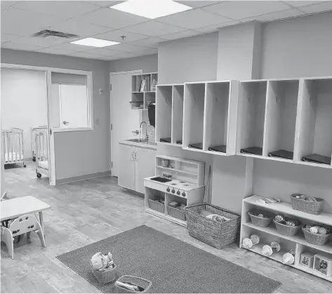  ?? CONTRIBUTE­D PHOTO ?? Shown here is one of the areas at the Frank Rudderham YMCA Early Learning Centre that has been converted to an area suitable for infants under 18 months with a play area and a nap room.