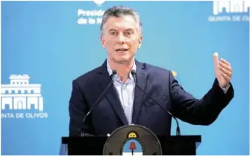  ?? EFE ?? Medida. Días atrás, el Gobierno de Mauricio Macri reconoció que esta corrida cambiaria se percibirá, inevitable­mente, en un aumento de la ya de por sí alta inflación y en un menor crecimient­o económico.