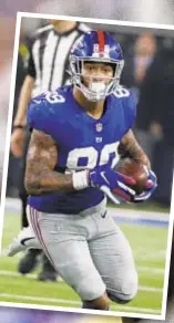  ??  ?? Saquon Barkley expects to be ready for Saints and Olivier Vernon (bottom l.) might be ready to take the field, but Giants will be careful with Evan Engram (r.). AP