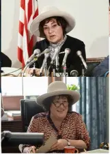  ??  ?? US Congresswo­man and women’s rights activist Bella Abzug (played by Margo Martindale, above) was part of the Caucus.